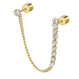 Orecchini a lobo multindosso tennis pendente - Marlù