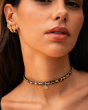 Choker Leopardato Oval Cut