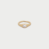 Alma - Anello chevalier Oval Cut