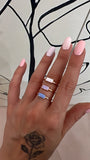 Anello Baguette Opale