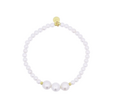 Bracciale elastico tre perle - WHITESIDE