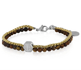 Bracciale uomo con occhio di tigre e catena - Seaglow