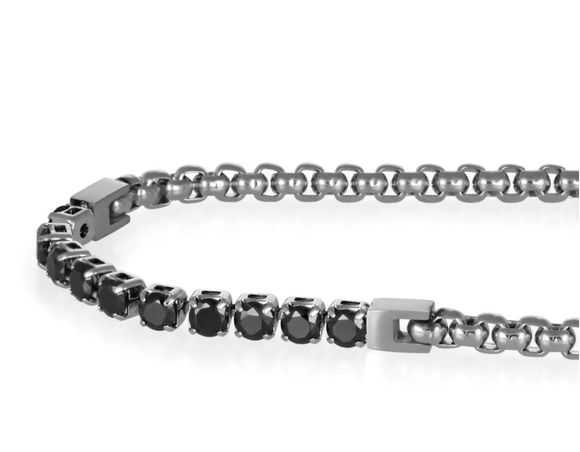 Bracciale a catena da uomo con zirconi centrali - Marivex