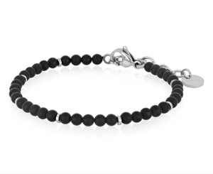 Bracciale uomo pietre nere - Shani