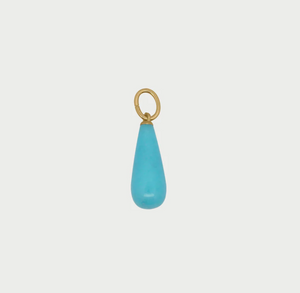 Charm Goccia Giada Sky