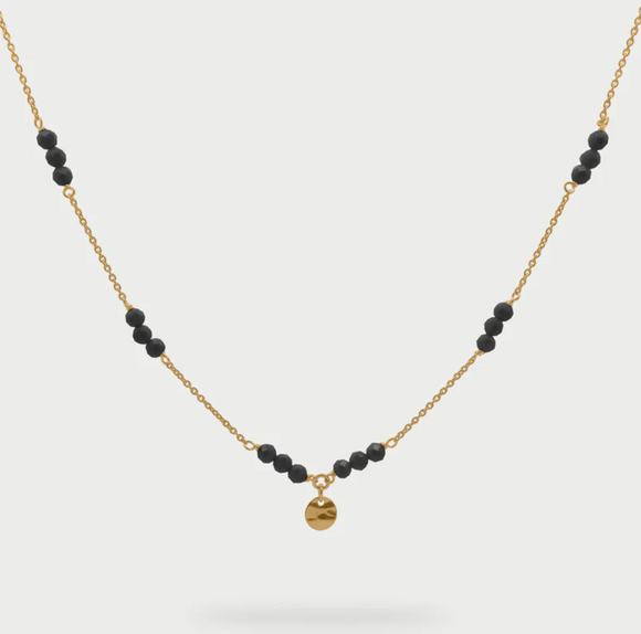 Girocollo catena con pepite Milky e Medaglia - Rue Des Mille