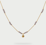 Girocollo catena con pepite Milky e Medaglia - Rue Des Mille