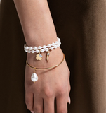 Bracciale Perla e zirconi milky rosa