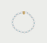 Bracciale Perla e zirconi milky turchesi