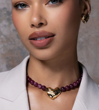 Girocollo Giada Burgundy Cuore Bold