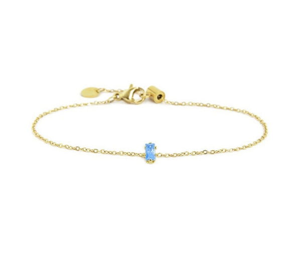 Bracciale Marlù Baguette Turquoise Gold