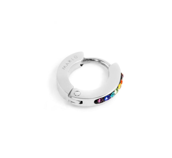 MONO ORECCHINO MARLU' CERCHIO 11MM CRISTALLI MULTICOLOR