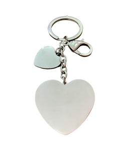 Portachiavi con doppio cuore grande