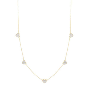 Collana con cuori e zirconi